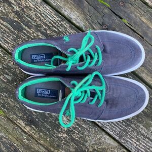 Polo by Ralph Lauren navy blue canvas shoe Mens 7